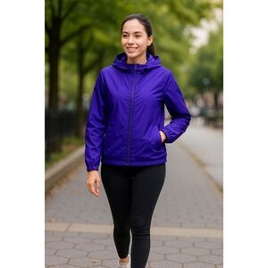 Calvin Klein Ladies Performance Purple Hooded Jacket Women's‎ S